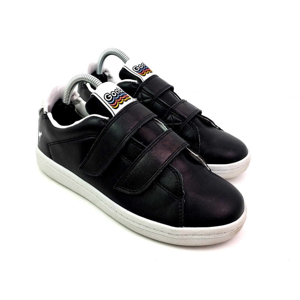 Goats The 005 Kids Youth Size 3.5Y Black Leather Casual Low Sneaker Shoes